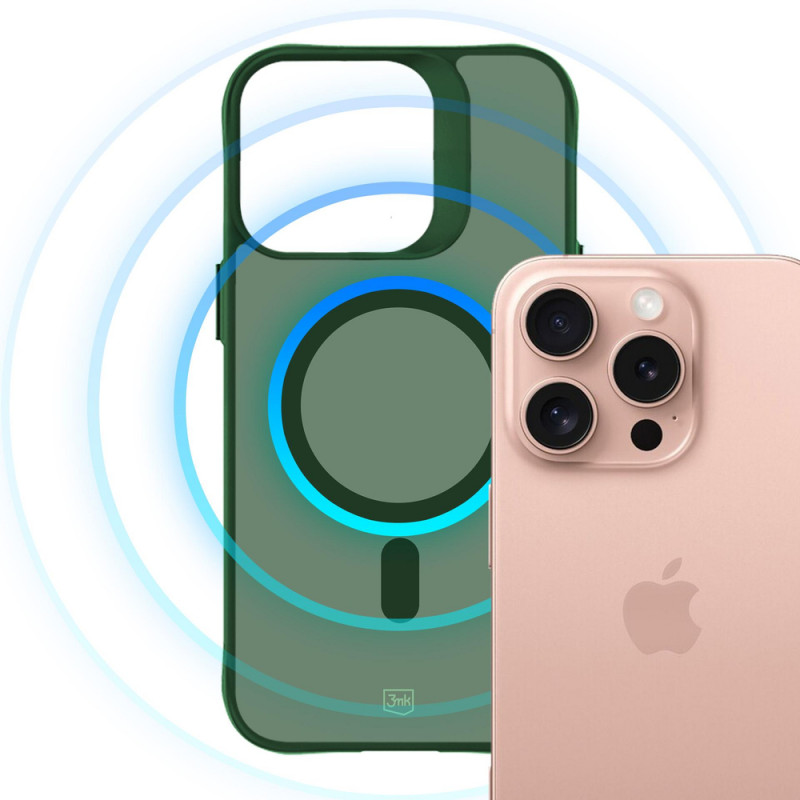 3MK Smoke MagCase do Apple iPhone 16 Pro Max, zielony