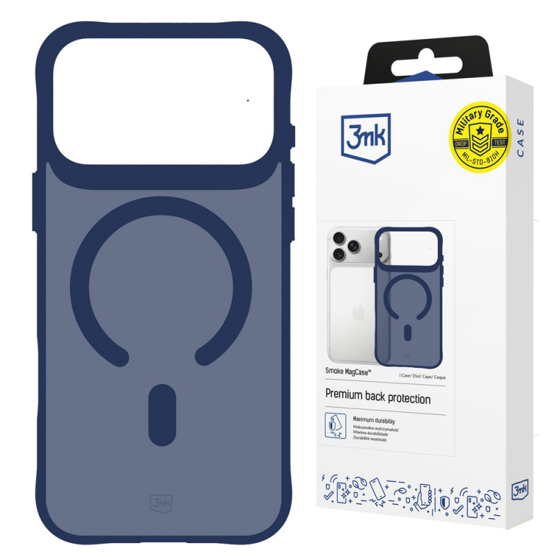 3MK Smoke MagCase do Apple iPhone 17 Pro, niebieski