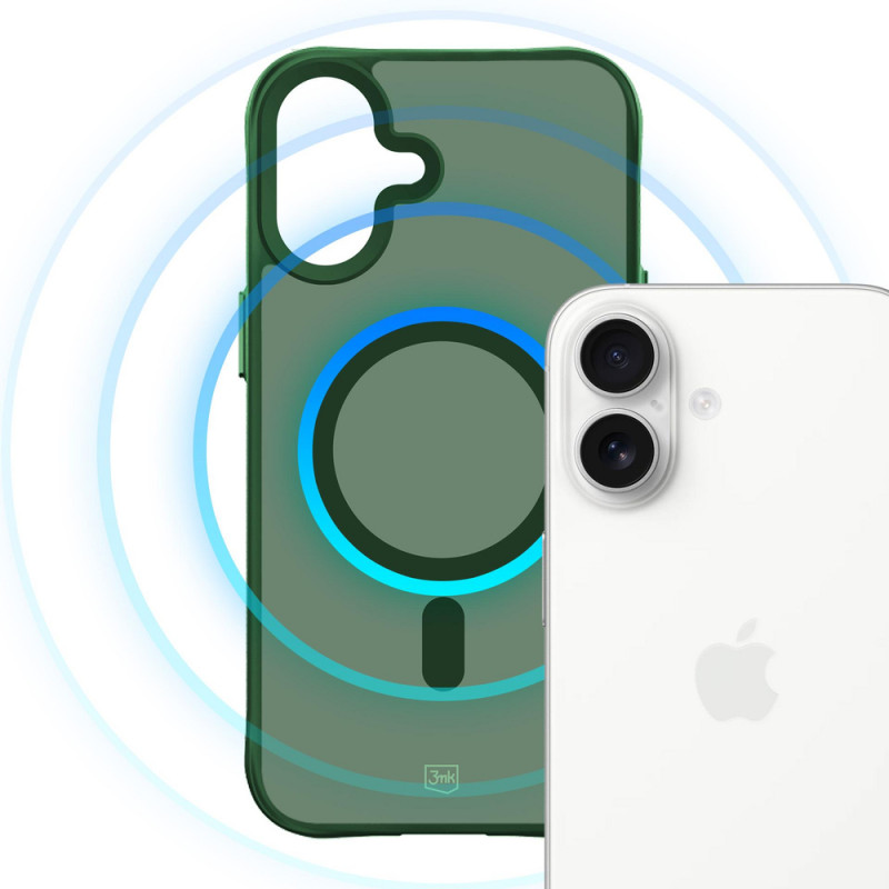 3MK Smoke MagCase do Apple iPhone 16, zielony