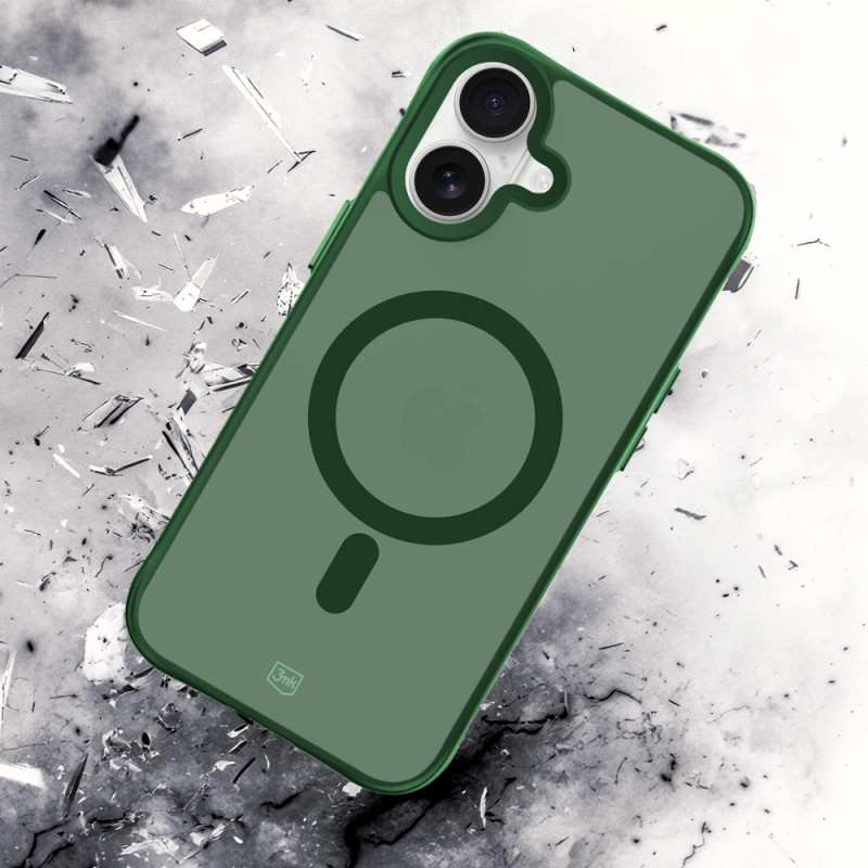 3MK Smoke MagCase do Apple iPhone 16, zielony