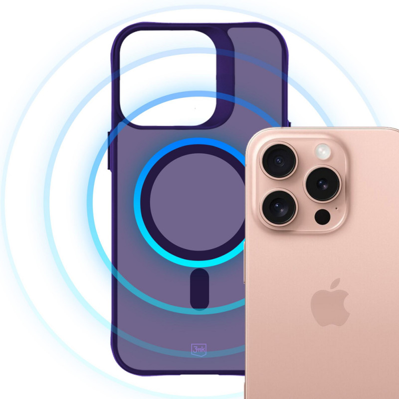 3MK Smoke MagCase do Apple iPhone 16 Pro Max, fioletowy