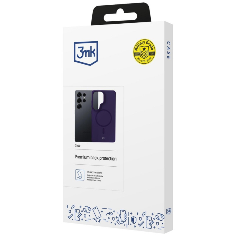 3MK Smoke MagCase do Samsung Galaxy S25 Ultra, fioletowy