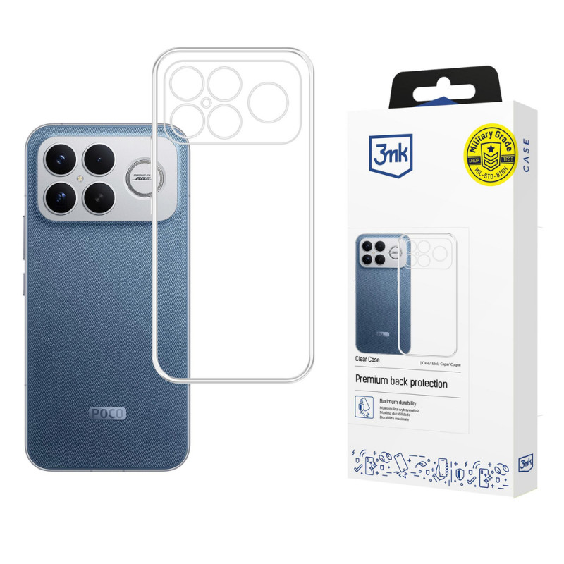 Etui na smartfona 3MK Clear Case Xiaomi Poco F8 Ultra, przezroczyste