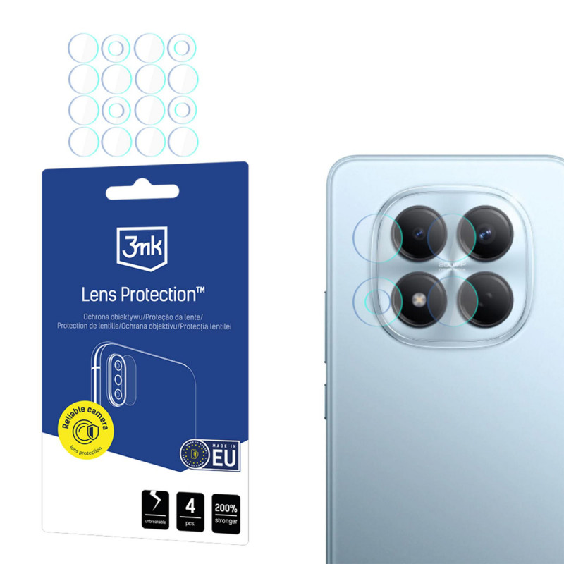 3MK Lens Protection ochrona obiektywu aparatu Xiaomi Redmi Note 15 Pro 4G / Pro 5G / Pro+ 5G (4 szt.)
