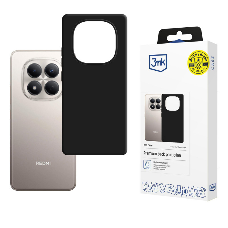 Etui na smartfona 3MK Matt Case Xiaomi Redmi Note 15 Pro 4G, czarne