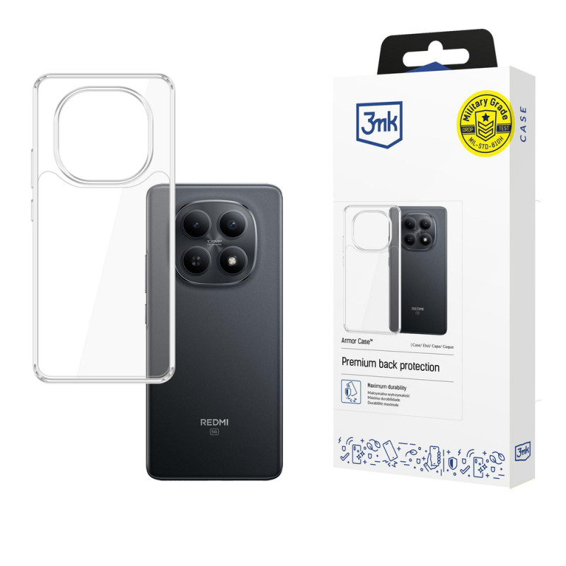 Etui na smartfona 3MK Armor Case Xiaomi Redmi Note 15 4G / 5G, przezroczyste