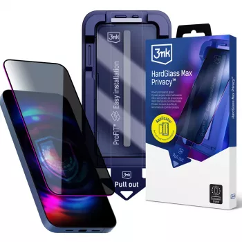 Szkło hartowane prywatyzujące 3MK HardGlass Max Privacy Apple iPhone 16 Pro Max, czarny