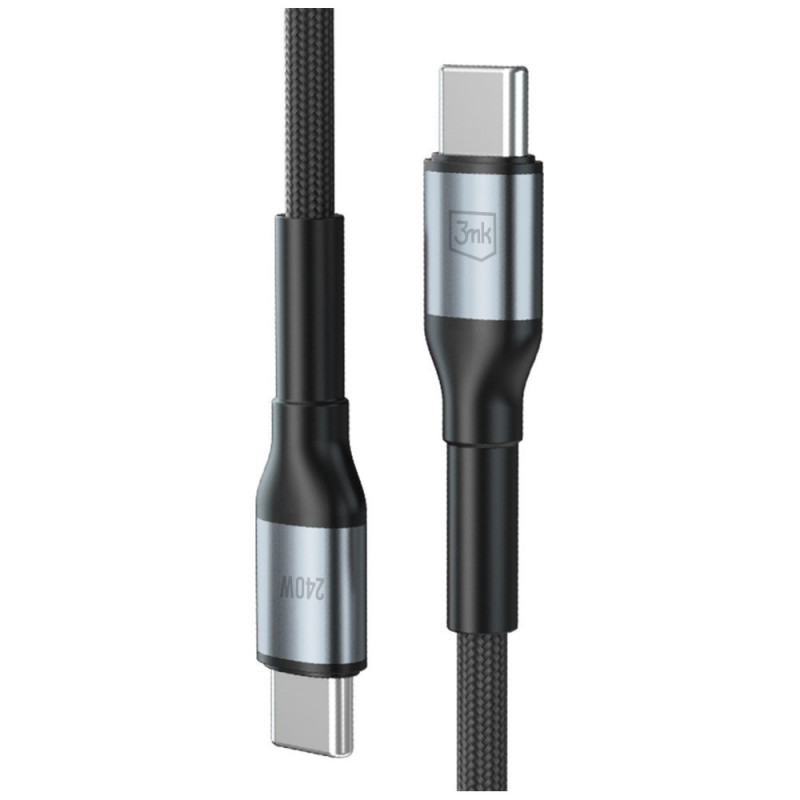 Kabel 3MK Hyper Cable N-SERIES USB-C do USB-C, 3 m, 240 W, czarny