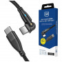 Kabel 3MK Hyper Cable N-SERIES USB-C do USB-C z obrotową końcówką 180°, 1 m, 100 W, czarny