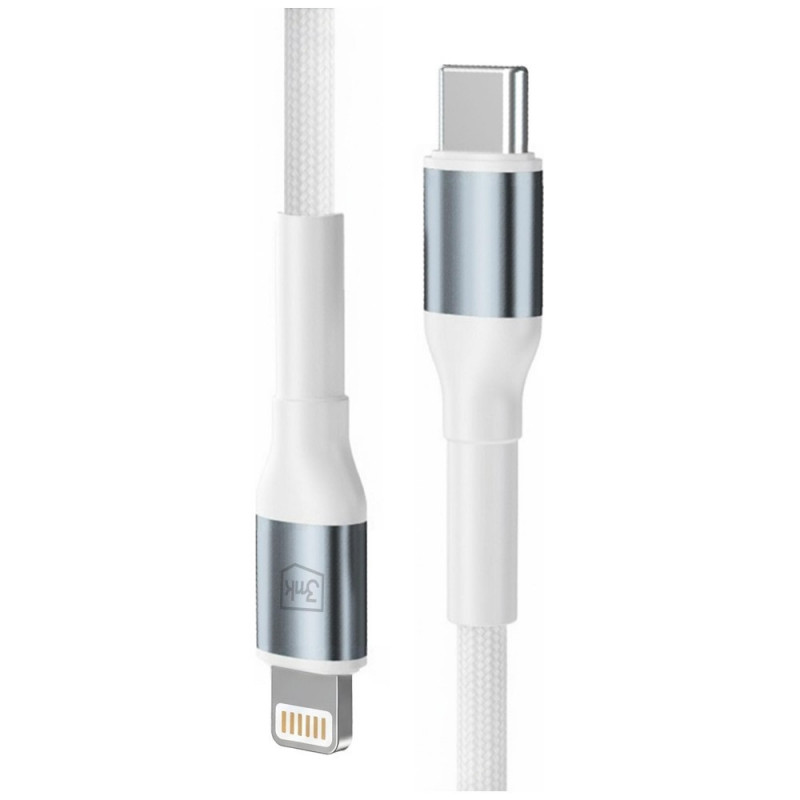 Kabel 3MK Hyper Cable N-SERIES USB-C – Lightning, 1 m, 27 W, biały