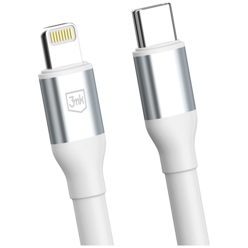 Kabel 3MK Hyper Cable N-SERIES USB-C – Lightning, 1 m, 27 W, biały