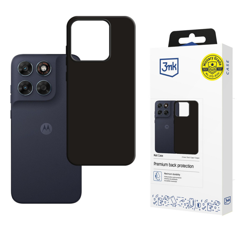 3MK Matt Case Motorola Moto G87, czarny
