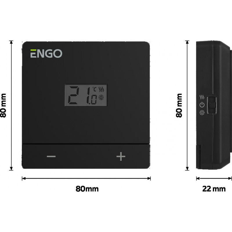 ENGO Controls EASY-BATB Codzienny przewodowy termostat
