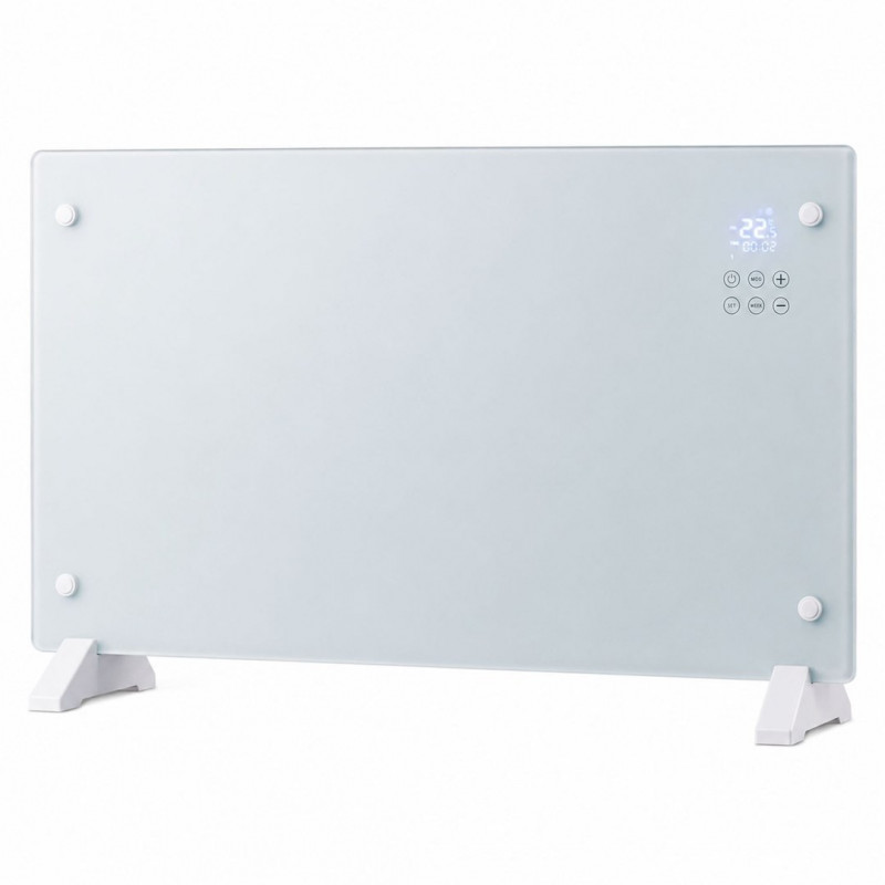 Inteligentny grzejnik panelowy szklany Extralink LPL-23A-WH, 2000 W, WiFi, biały