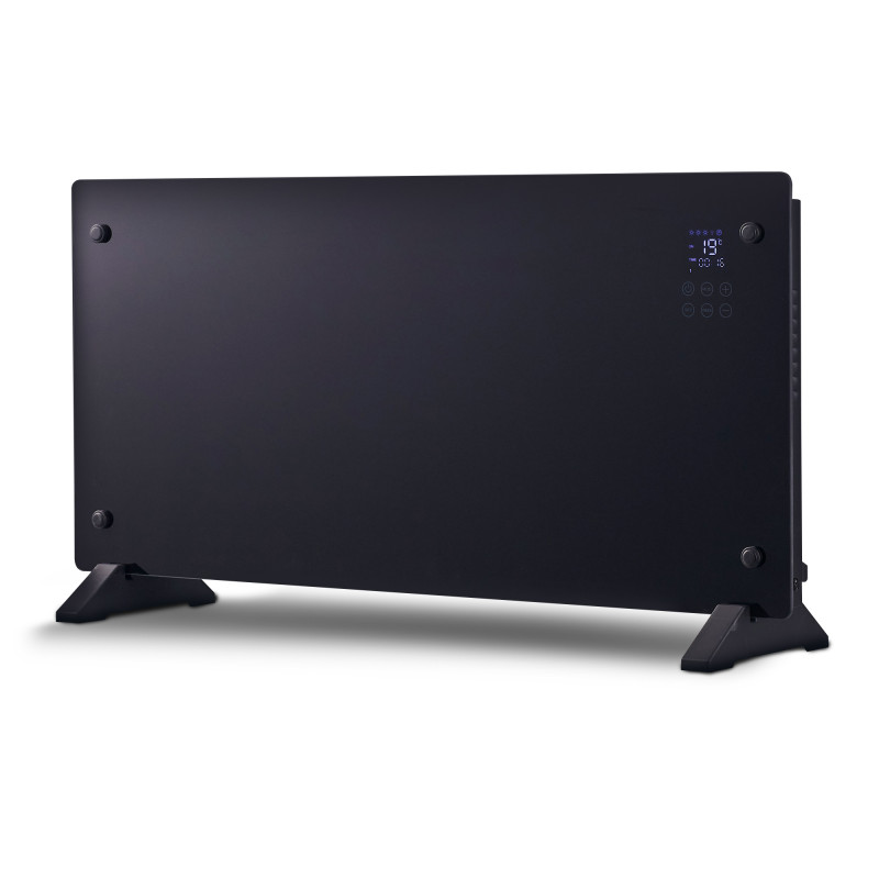 Extralink inteligentny grzejnik panelowy szklany LPL-23A-BL, 2000 W, WiFi, czarny