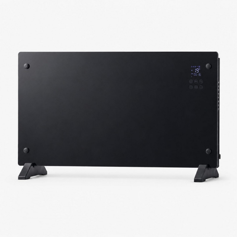 Extralink inteligentny grzejnik panelowy szklany LPL-23A-BL, 2000 W, WiFi, czarny