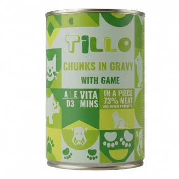 TILLO Chunks in gravy Game mokra karma dla kotów, 415 g