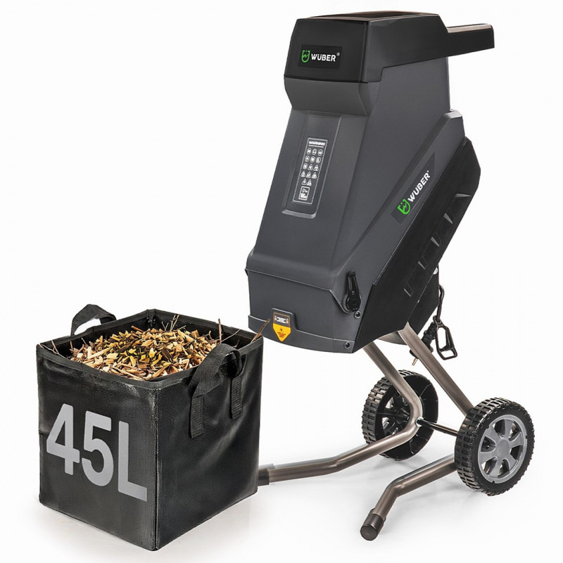 Wuber W94205 elektryczny rozdrabniacz nożowy do gałęzi, 2500 W, 45 L
