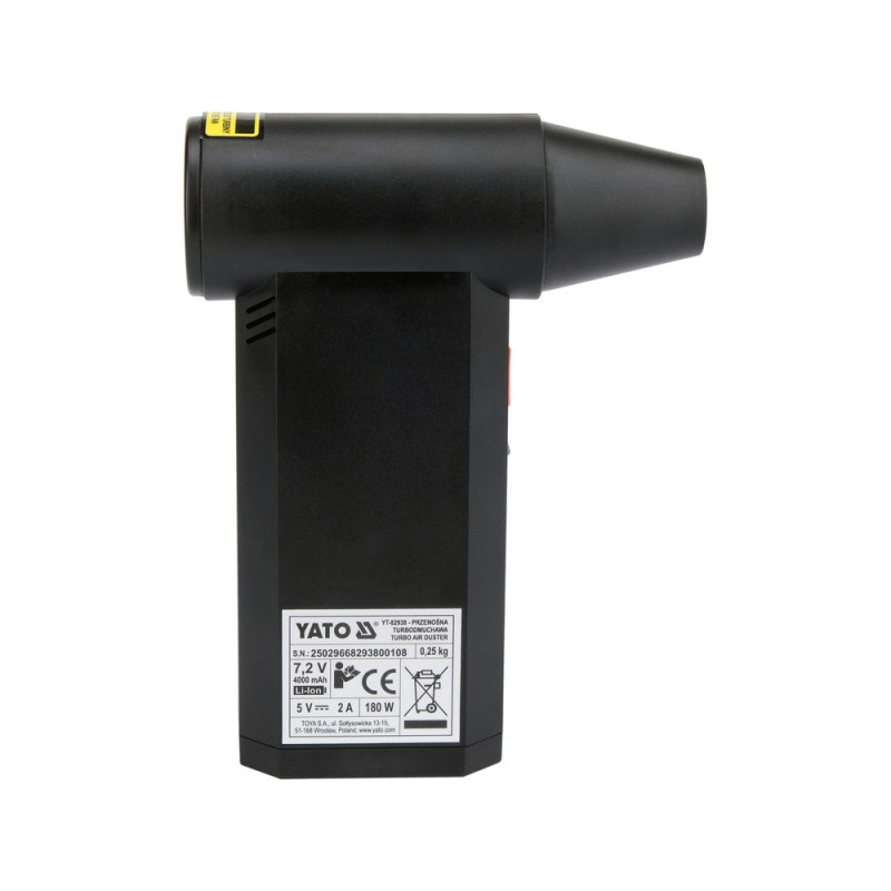 YATO YT-82938 Mini dmuchawa, 7.2 V, 135000 rpm
