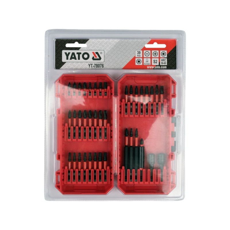 Zestaw bitów udarowych YATO 39 szt. YT-78076