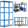 Regał metalowy Extralink 180x90x40, niebieski