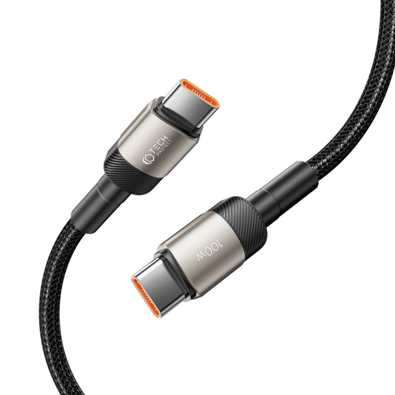 Tech-Protect UltraBoost Evo kabel USB-C / USB-C 100W 5A 100cm Titanium