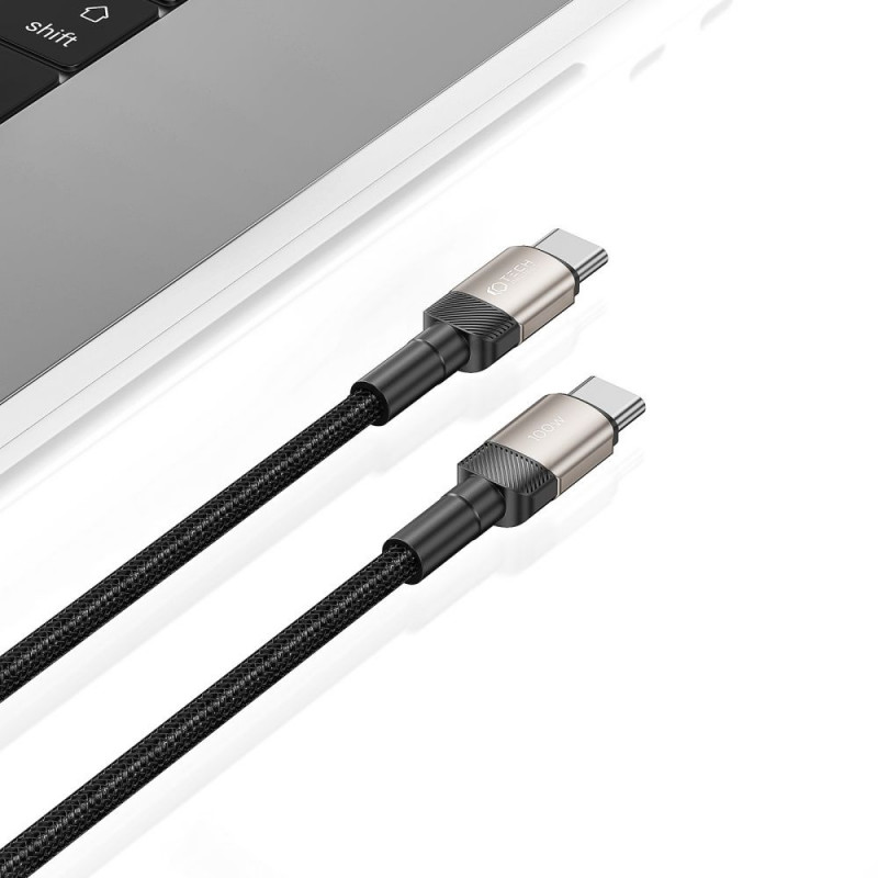 Tech-Protect UltraBoost Evo kabel USB-C / USB-C 100W 5A 100cm Titanium
