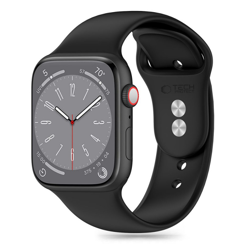 Tech-Protect pasek silikonowy do Apple Watch 4/5/6/7/8/9/SE i Ultra 1/2 (42/44/45/49 mm), czarny