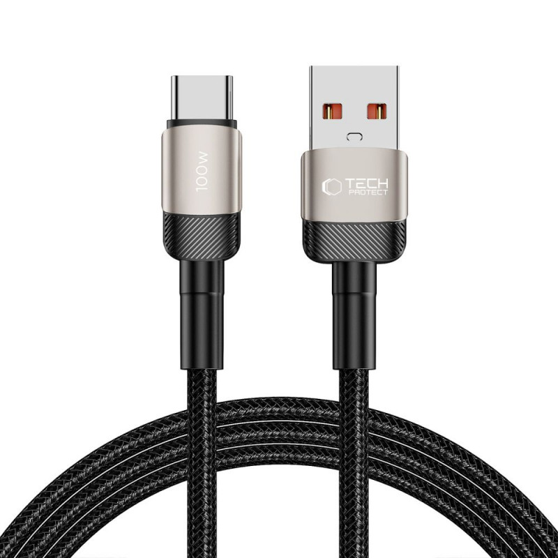 Tech-Protect UltraBoost Evo kabel USB-A / USB-C 100W 5A 200cm Titanium