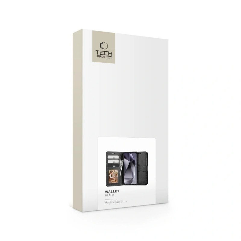 Etui portfel Tech-Protect Wallet Samsung Galaxy S25 Ultra, czarny
