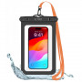 Tech-Protect UWC9 uniwersalne etui wodoodporne 8.9", czarno-pomarańczowe