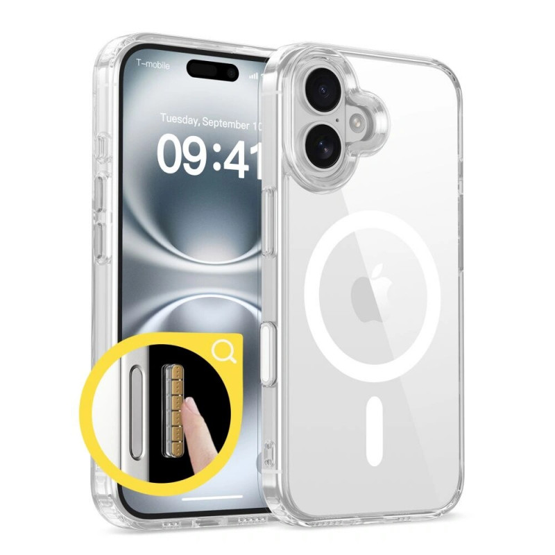 Etui Tech-Protect Flexair Hybrid CC MagSafe do Apple iPhone 16, przezroczyste