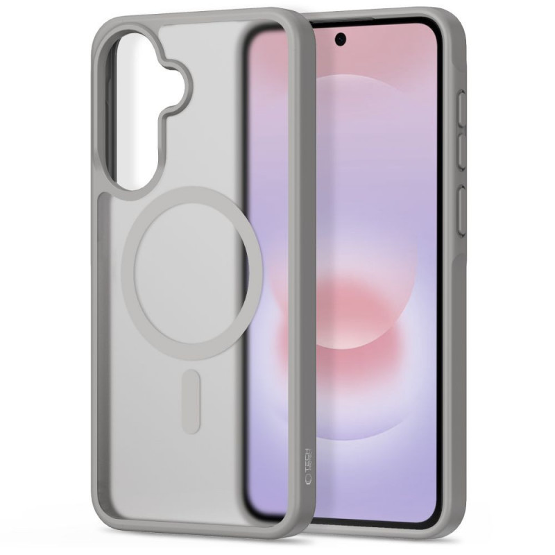 Etui Tech-Protect Magmat MagSafe do Samsung Galaxy A57 5G, matowy szary