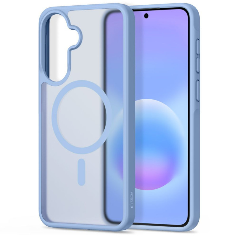 Etui Tech-Protect Magmat MagSafe do Samsung Galaxy A57 5G, matowe icyblue