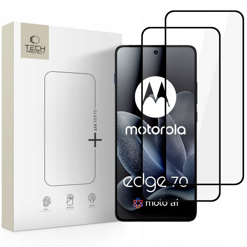 Tech-Protect Glass Fit+ szkło hartowane do Motorola Edge 70 5G (2 szt.), czarny