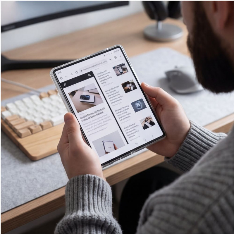 Etui hybrydowe Tech-Protect FlexAir Hybrid do Samsung Galaxy Z Fold 8 Ultra, przezroczyste