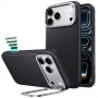 Etui ESR Leather Kickstand MagSafe ze skórzanym wykończeniem i podstawką dla Apple iPhone 17 Pro / 18 Pro, czarne