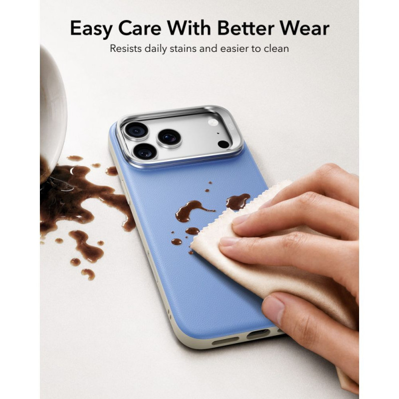 Etui ESR Leather Kickstand MagSafe do Apple iPhone 17 Pro Max / 18 Pro Max, jasnoniebieskie