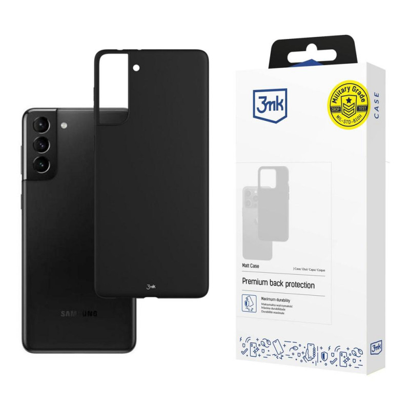 Etui 3MK Matt Case do Samsung Galaxy S21+ Plus 5G, czarne