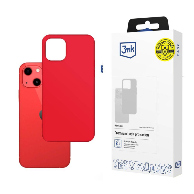 3MK Matt Case do Apple iPhone 13 (3MK3394STR), strawberry red