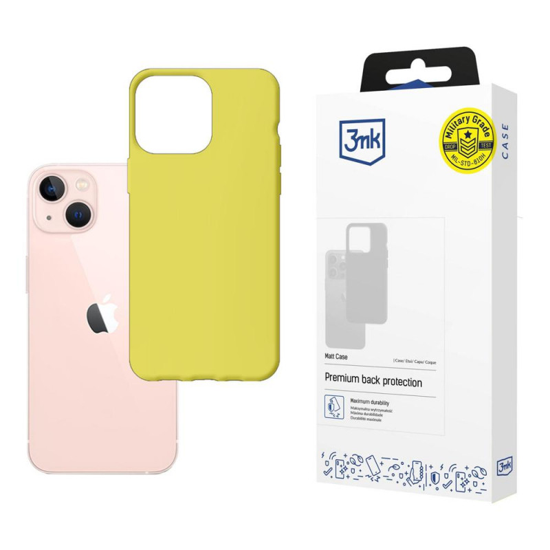 3MK Matt Case 3MK4036 do Apple iPhone 14 Plus / 15 Plus, limonkowy