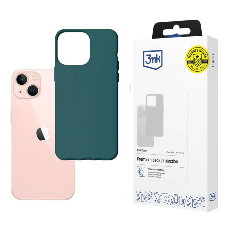 3MK Matt Case do Apple iPhone 14 Plus / 15 Plus, ciemnozielony