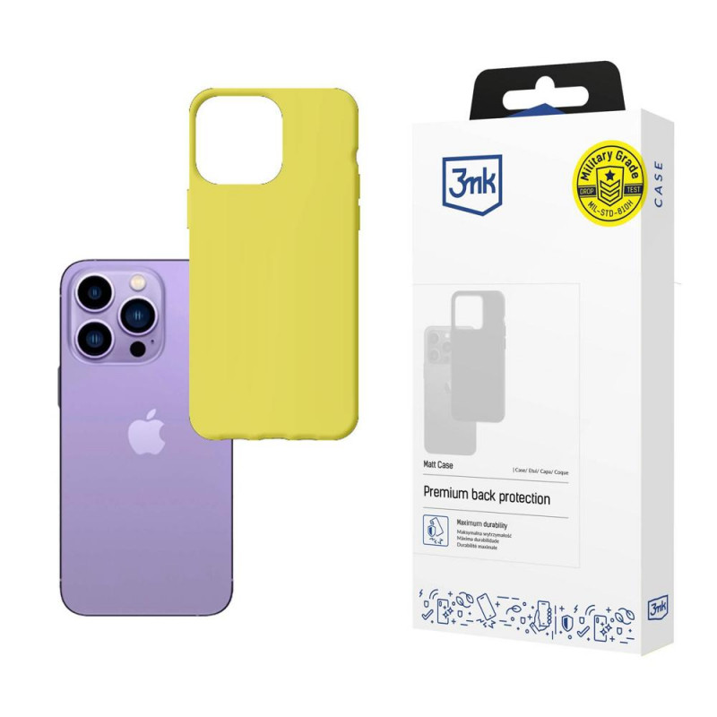 3MK Matt Case do Apple iPhone 14 Pro, limonkowy zielony