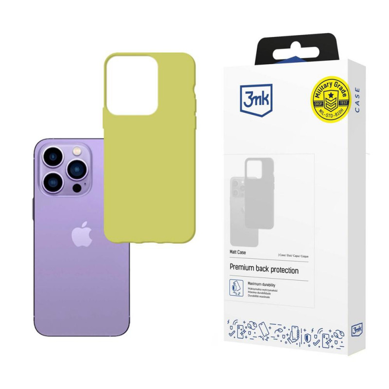 Etui 3MK Matt Case do Apple iPhone 14 Pro Max, limonkowa zieleń