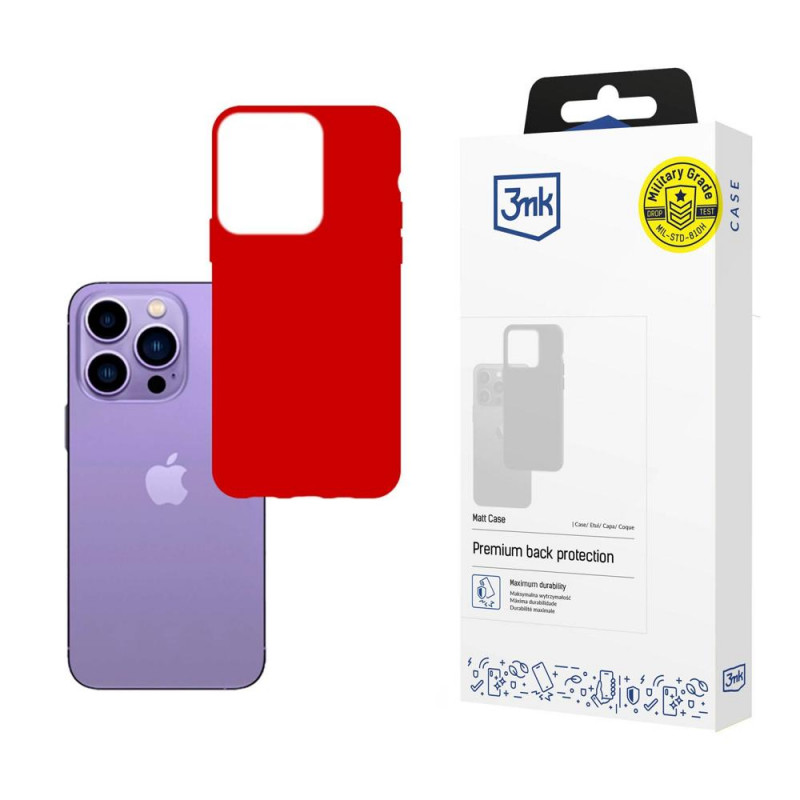Etui matowe 3MK Matt Case 3MK4050 do Apple iPhone 14 Pro Max, czerwone