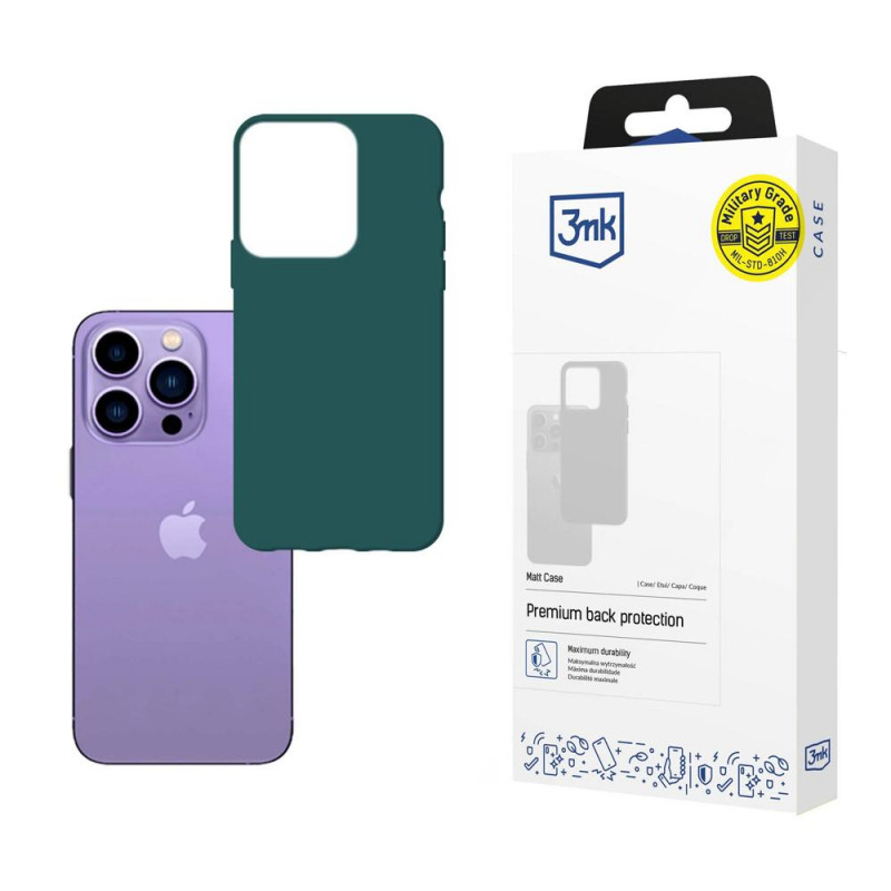 Etui matowe 3MK Matt Case 3MK4049 do Apple iPhone 14 Pro Max, ciemnozielone