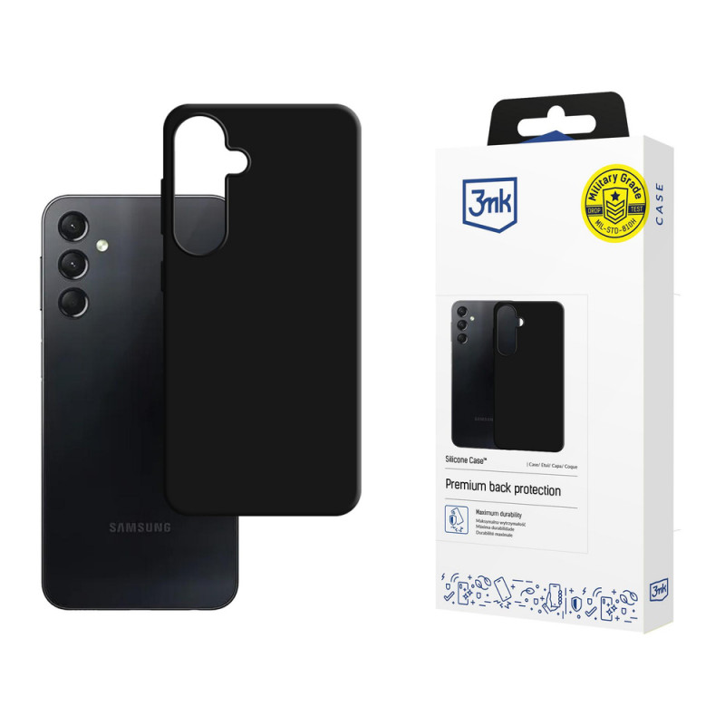 3MK Silicone Case do Samsung Galaxy A24 4G, czarny