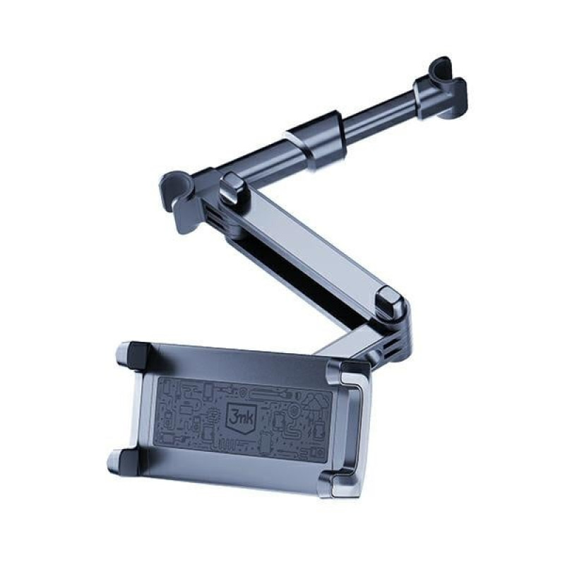 Uchwyt samochodowy na zagłówek 3MK Single Headrest Holder do telefonów i tabletów 4.7"-12.9", czarny