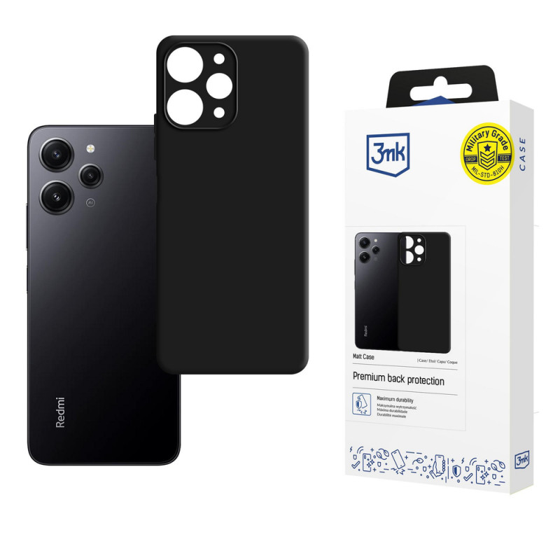 3MK Matt Case do Xiaomi Redmi 12, czarny