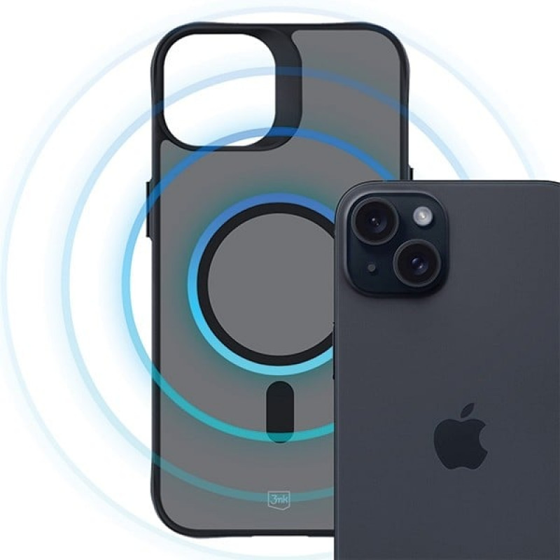 3MK Smoke MagCase z MagSafe do Apple iPhone 15, półprzezroczyste